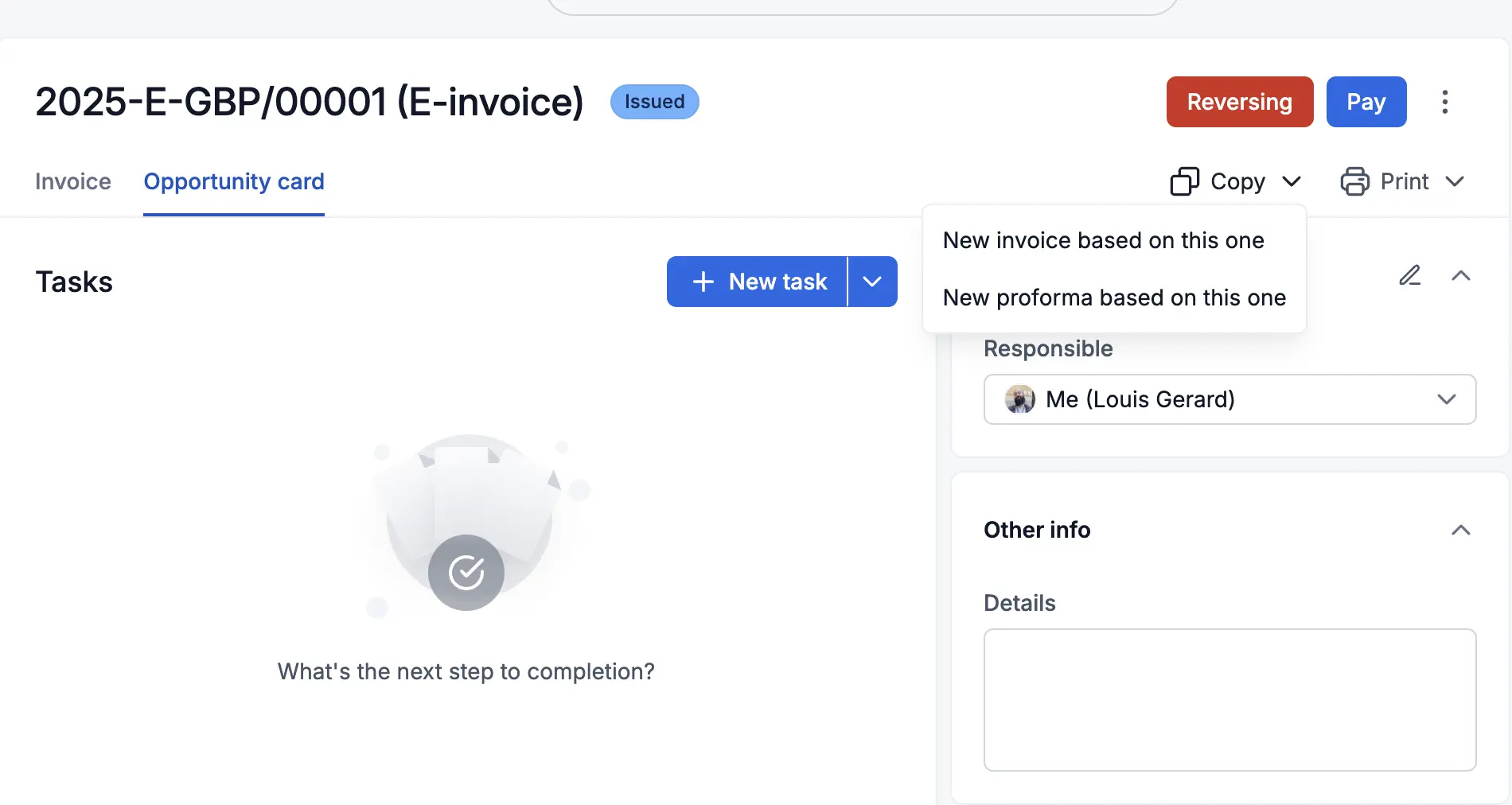 Copy Invoice