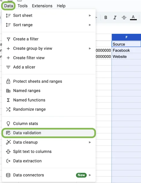 Eksempel på fane Customers