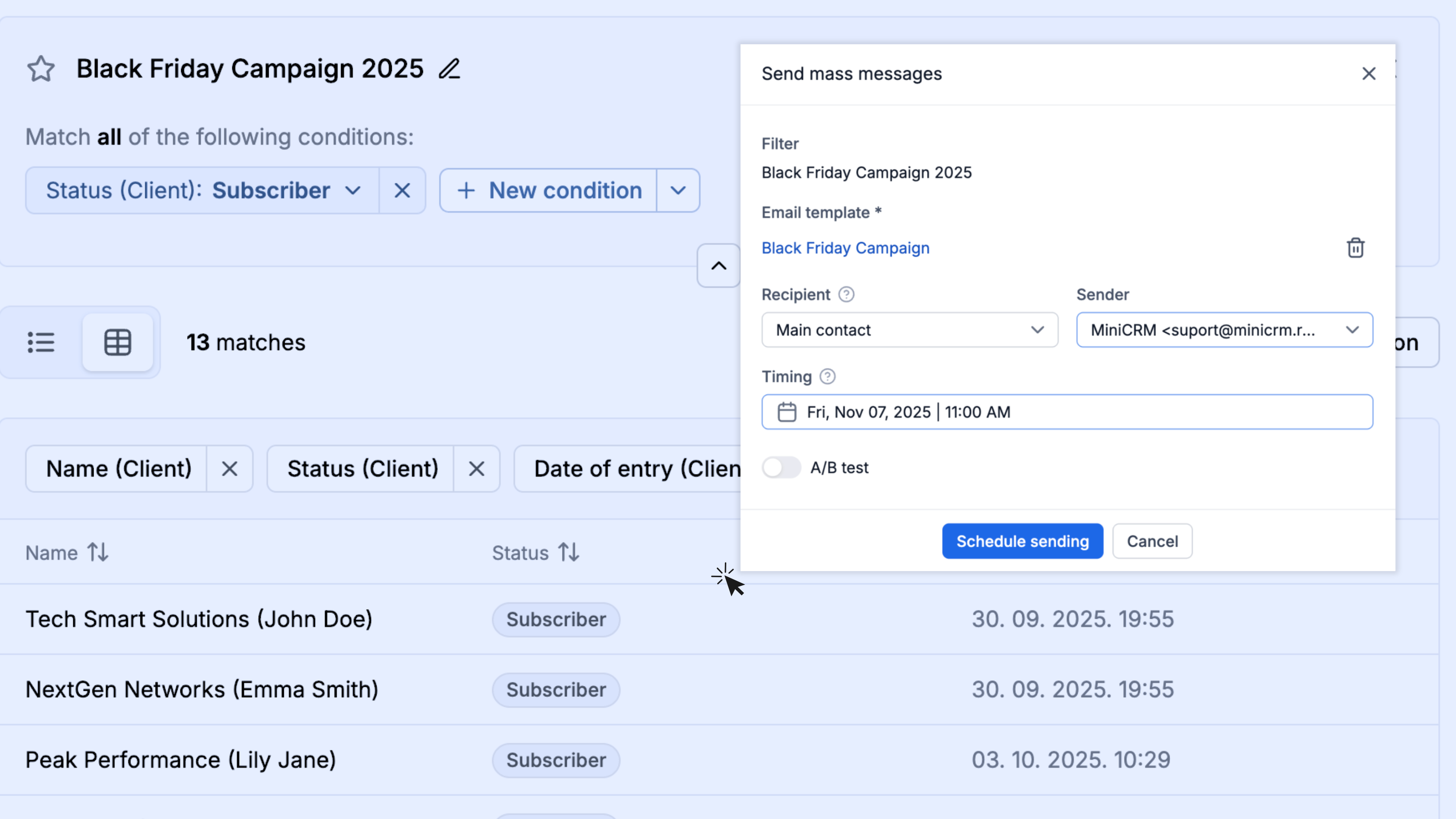 Simple filters, targeted messaging